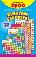 Everyday favorites variety pk  superspots/shapes stickers