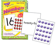 Match me cards numbers 0-25 52/box  two-sided cards ages 4 & up