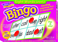 Sight words level 2 bingo game