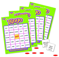 Prefixes & suffixes bingo game