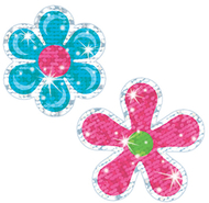 Sparkle stickers flower power