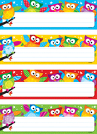 Owl stars desk toppers name plates  variety pack
