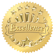 Award seal excellence gold