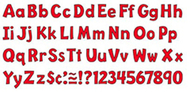 Ready letter 4 inch playful red  uppercase & lowercase combo