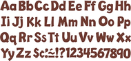 Chocolate 4in playful combo ready  letters