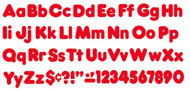 Ready letter 4 inch casual red  uppercase & lowercase combo