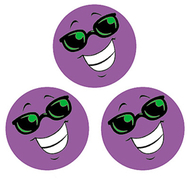 Stinky stickers purple smiles/grape