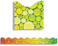 Rainbow bubbles trimmers scalloped  edge 12/pk 2.25 x 39 total