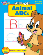 Animal abcs 28pg wipe-off books