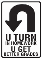 U turn in homework lp large posters