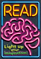 Read light up your imagination  argus large poster