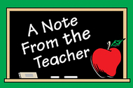 A note from the teacher 30pk  postcards 4x6