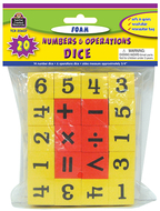 Foam numbers & operations dice