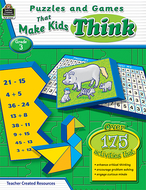 Puzzles and games that make kids  think gr-3