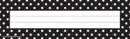 Black polka dots name plates