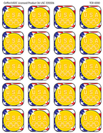 Us olympic gold medal stickers