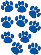 Accents blue paw prints