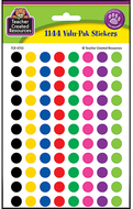 Colorful circles mini stickers  value pack