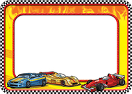Race cars name tags