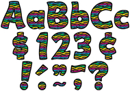 Wild stripes funtastic font 4in  letters combo pack