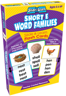 Vowels short e word families slide  & learn flash cards