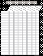 Black polka dots incentive chart