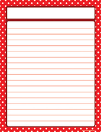 Red polka dots blank chart