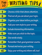 Top 10 writing tips chart