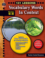 101 lessons vocabulary words in  context gr 6-8