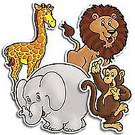 Accent punch-outs zoo animals 36pk