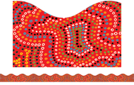 Aboriginal art scalloped trimmer