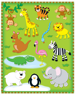 Zoo shape stickers 78pk