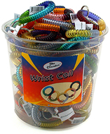 Wrist coil tricolors 72ct bucket  assorted colors