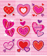 Valentines prize pack stickers