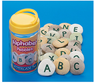 Uppercase alphabet pebbles