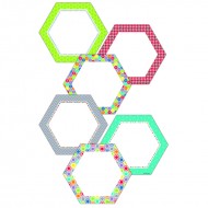 Hexagon 6in designer cut outs