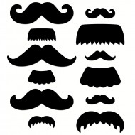 Mustache medley 6in designer cut  outs
