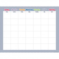 Slate grey chevron calendar chart