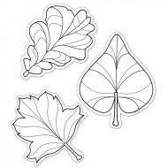 Color me leaves 6in designer cut  outs