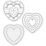 Color me hearts 6in designer cut  outs