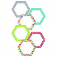 Hexagons 10in designer cut outs