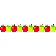 Red and green apples border