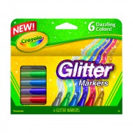 Crayola glitter markers 6 colors