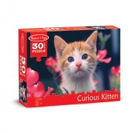 30 pc curious kitten cardboard  jigsaw
