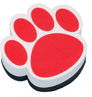Magnetic whiteboard eraser red paw