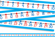 Student number lines 30/pk  22 x 1-1/2 numbers 0-30