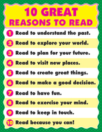 Chartlet 10 great reasons to read  17 x 22