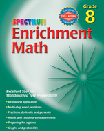 Spectrum enrichment math workbook  gr 8