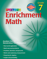 Spectrum enrichment math workbook  gr 7