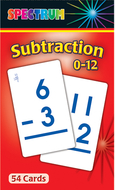 Spectrum flash cards subtraction  0-12 gr 1-3